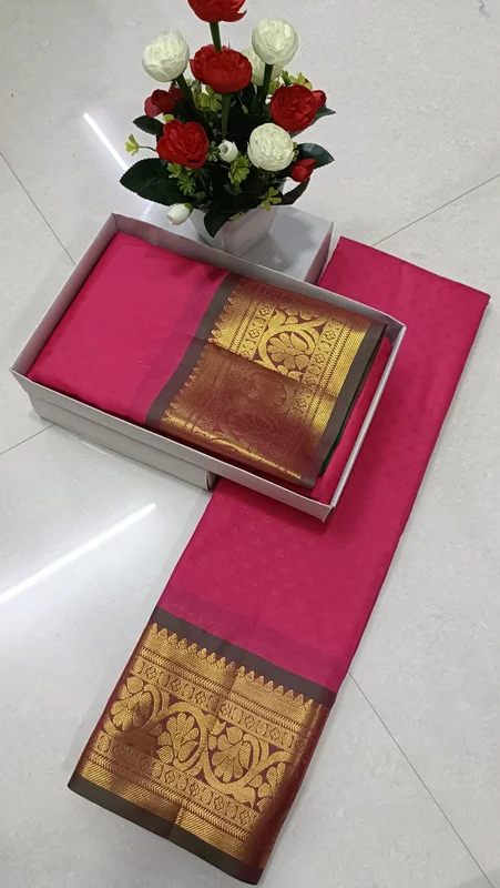 3D Embossed Art Semi Silk Saree